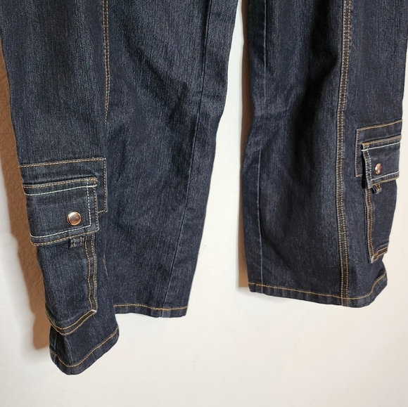 Bisou Bisou wide leg cropped jeans. - Picture 11 of 14